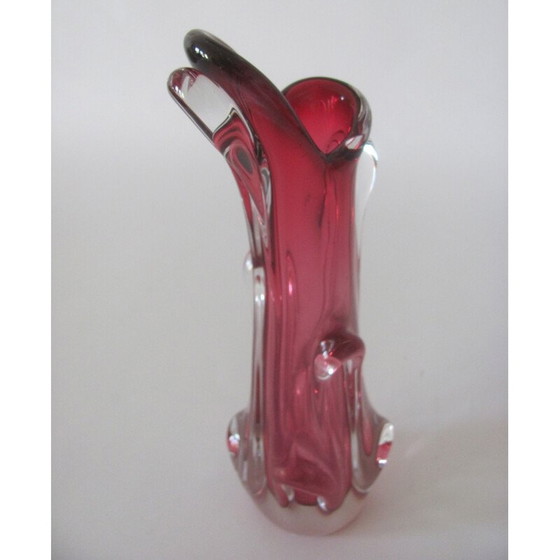 Image 1 of Vase vintage en métal violet par J. Hospodka pour Chřibská, Tchécoslovaquie 1960
