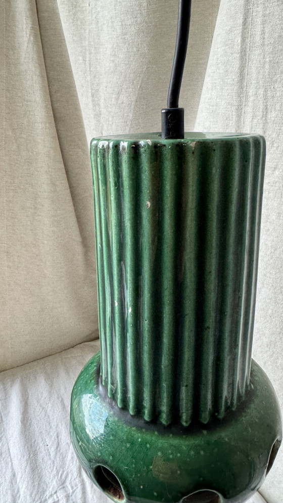 Image 1 of Lampe pendante vintage en céramique