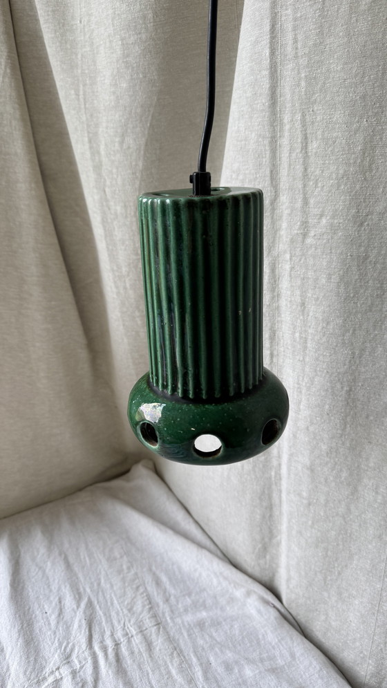 Image 1 of Lampe pendante vintage en céramique