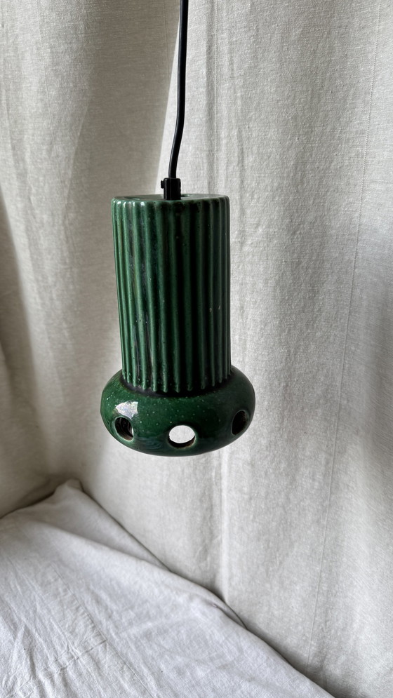 Image 1 of Lampe pendante vintage en céramique