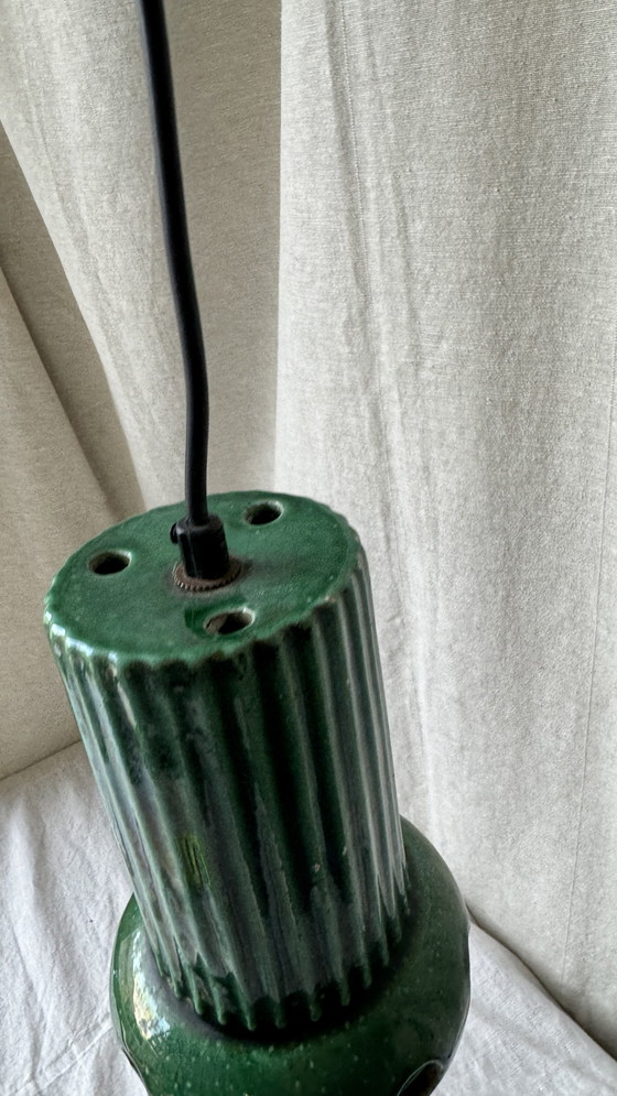 Image 1 of Lampe pendante vintage en céramique