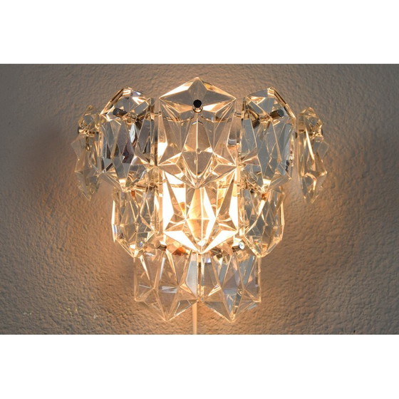 Image 1 of Applique Kinkeldey en chrome et verre de cristal, Allemagne, années 1960
