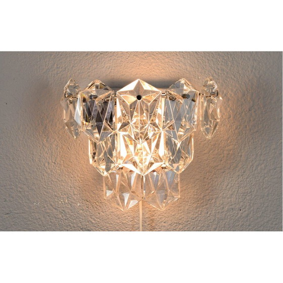 Image 1 of Applique Kinkeldey en chrome et verre de cristal, Allemagne, années 1960