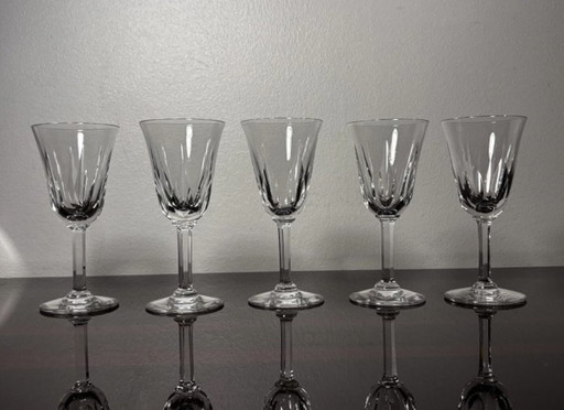 5 Verres Saint Louis Modèle Cerdagne Cristal