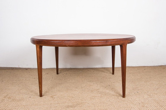 Image 1 of Grande Table Basse Danoise Ronde En Teck Modèle 283 Par Johannes Andersen Pour Cfc Silkeborg 1960.