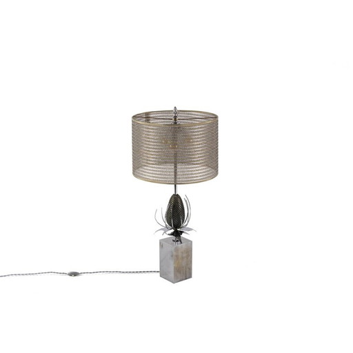Lampe Chardon vintage en bronze et laiton par Maison Charles, 1970