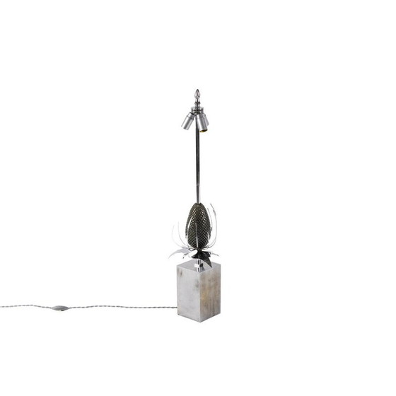 Image 1 of Lampe Chardon vintage en bronze et laiton par Maison Charles, 1970