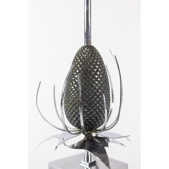 Image 1 of Lampe Chardon vintage en bronze et laiton par Maison Charles, 1970