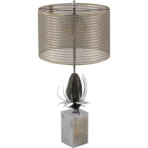 Lampe Chardon vintage en bronze et laiton par Maison Charles, 1970