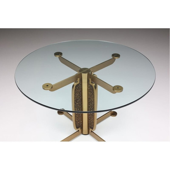 Image 1 of Table vintage en laiton par Luciano Frigerio, Italie 1970