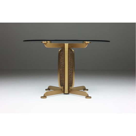Image 1 of Table vintage en laiton par Luciano Frigerio, Italie 1970