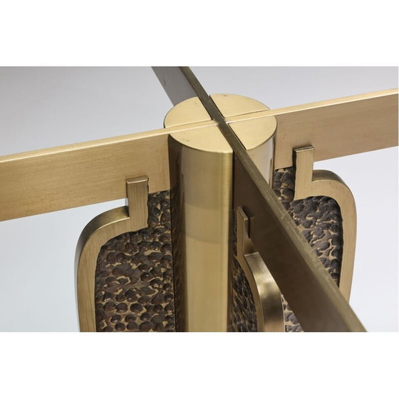 Image 1 of Table vintage en laiton par Luciano Frigerio, Italie 1970