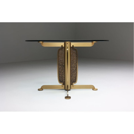 Image 1 of Table vintage en laiton par Luciano Frigerio, Italie 1970