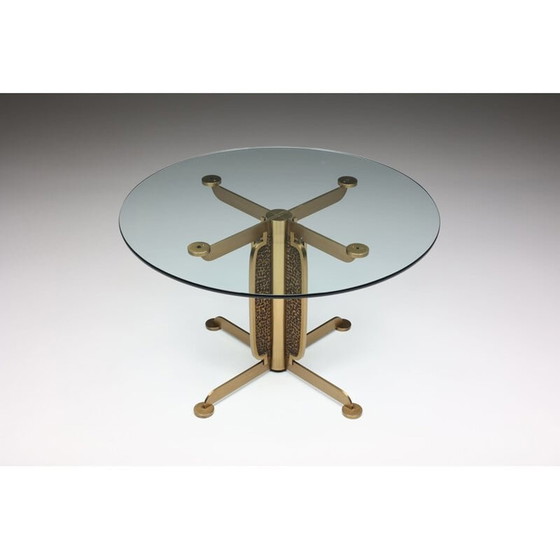 Image 1 of Table vintage en laiton par Luciano Frigerio, Italie 1970