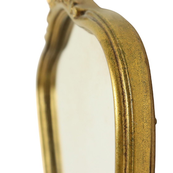 Image 1 of Petit miroir à feuilles d'or