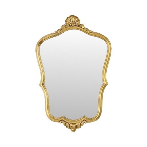 Petit miroir à feuilles d'or