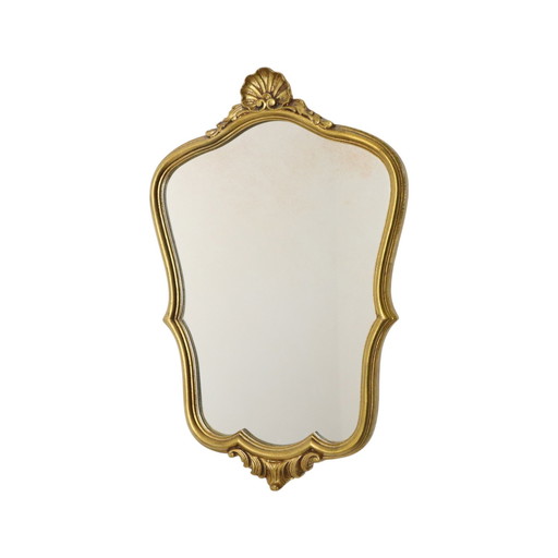 Petit miroir à feuilles d'or