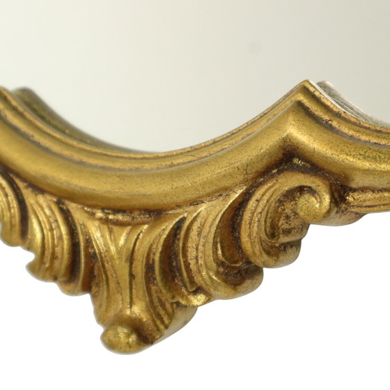 Image 1 of Petit miroir à feuilles d'or