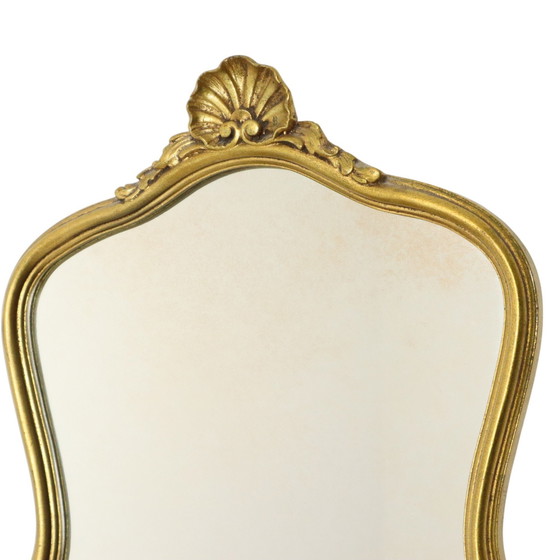 Image 1 of Petit miroir à feuilles d'or