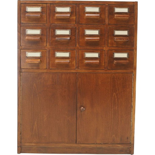 Commode vintage en bois, Tchécoslovaquie 1960