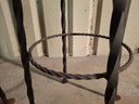 2× Tabouret de bar Brutalist Tabouret en fer forgé industriel