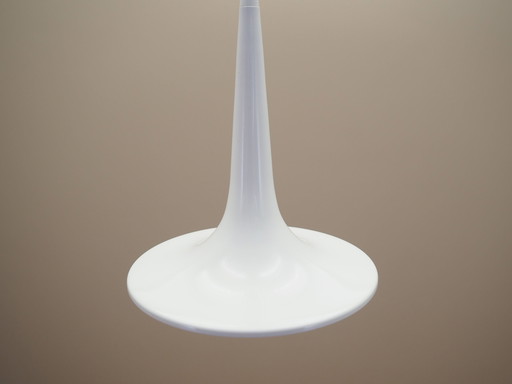 Lampe suspendue blanche, design danois, années 1970, fabricant : Frandsen