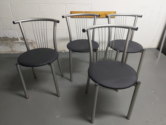 Image 1 of Table de salle à manger design Calligaris avec 4 chaises