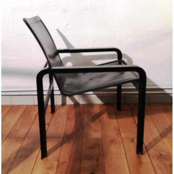 Image 1 of Fauteuil vintage en cuir noir