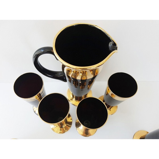 Image 1 of Set d'orangeade en verre vintage