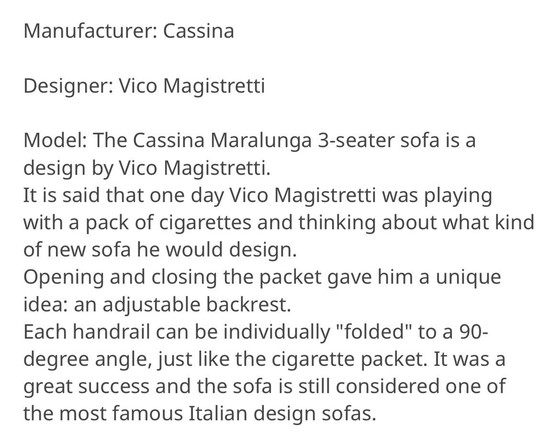 Image 1 of Cassina Maralunga 2 places