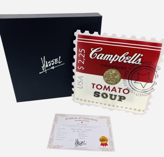 Image 1 of Ad Van Hassel : "Timbre de luxe, hommage à Campbell Soup".