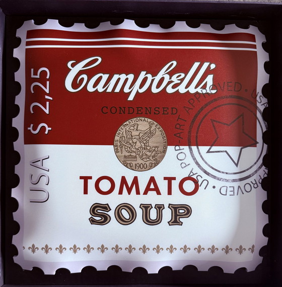 Image 1 of Ad Van Hassel : "Timbre de luxe, hommage à Campbell Soup".