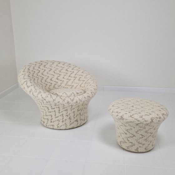 Image 1 of Fauteuil et ottoman vintage en forme de champignon par Pierre Paulin pour Artifort, 1960s