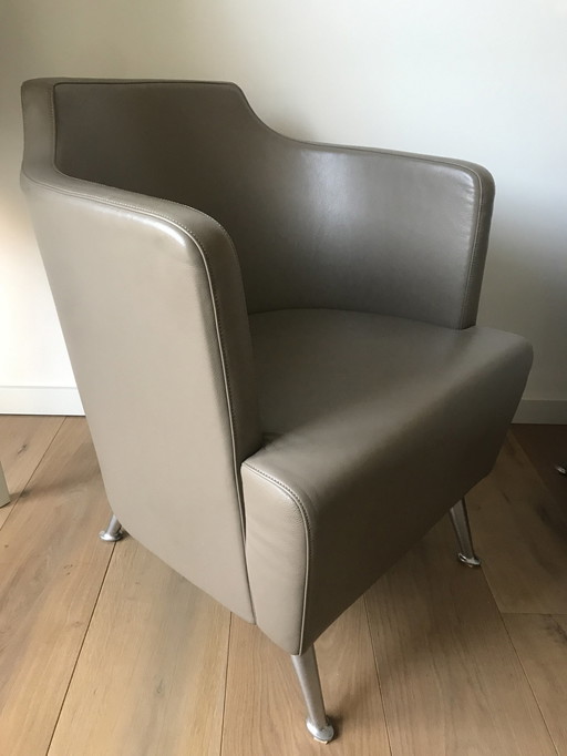 Fauteuil en cuir Moroso "Jules" par Enrico Franzolini Italie