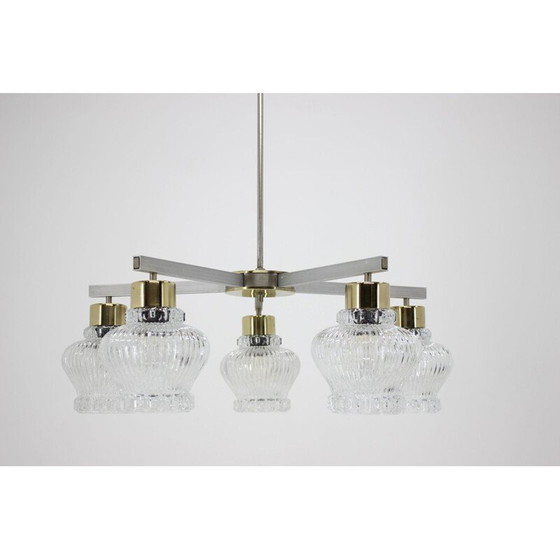 Image 1 of Lustre en verre vintage de Kamenicky Senov, Tchécoslovaquie 1970