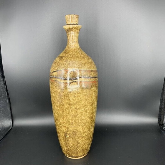 Image 1 of Bouteille vintage en grès émaillé de Robert Heraud