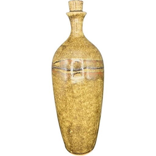 Bouteille vintage en grès émaillé de Robert Heraud