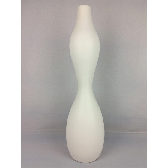 Image 1 of Vase vintage en céramique blanche, 1990