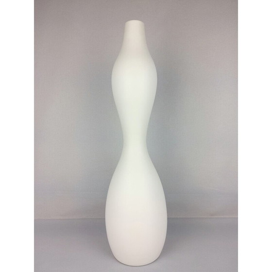 Image 1 of Vase vintage en céramique blanche, 1990