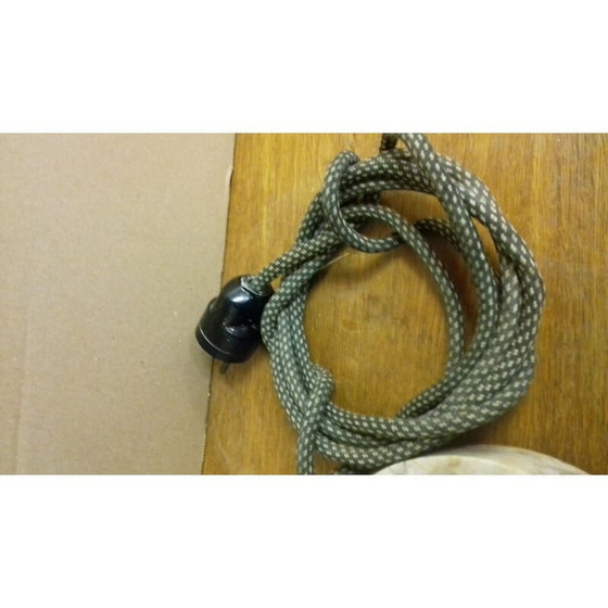 Image 1 of Lampe Vintage Art Déco en métal, pierre et verre par Kámen Praha, Tchécoslovaquie 1935