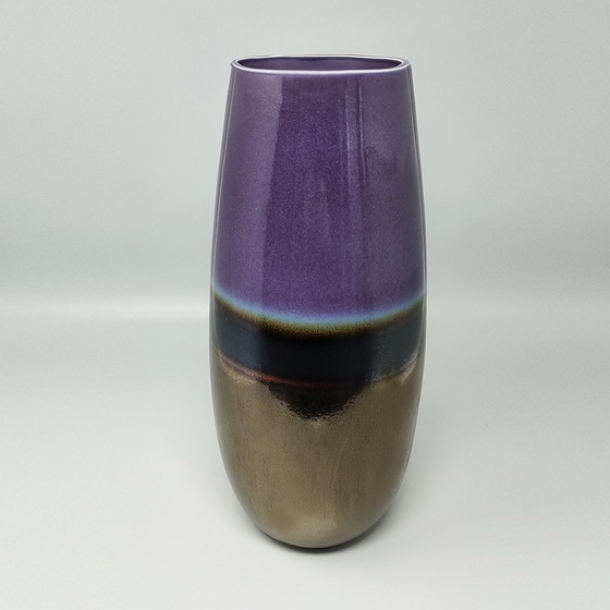 Image 1 of Vase de l'âge de l'espace des années 1970 en céramique de Brambilla. Fabriqué en Italie