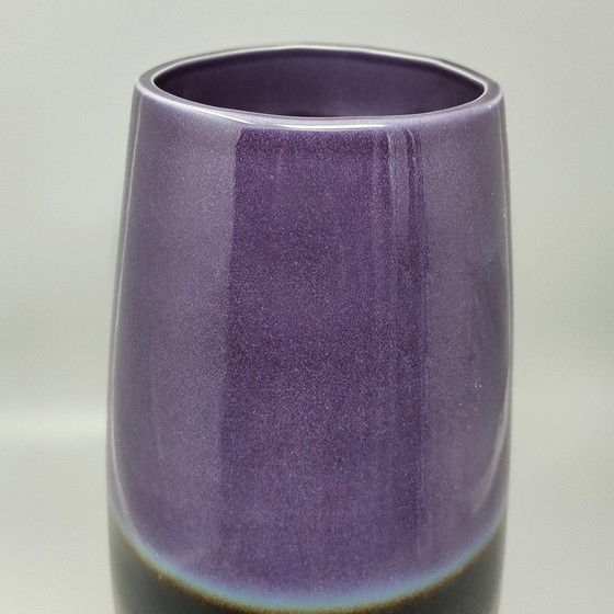 Image 1 of Vase de l'âge de l'espace des années 1970 en céramique de Brambilla. Fabriqué en Italie