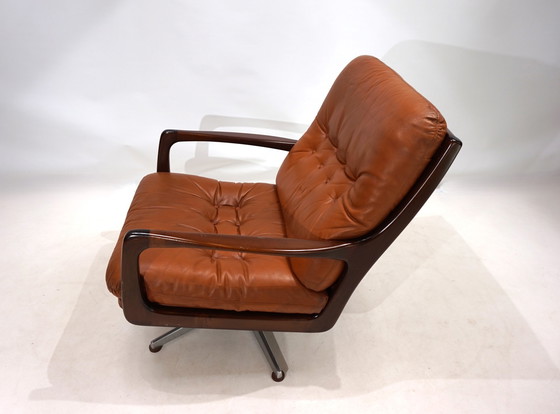 Image 1 of Chaise longue en cuir Eugen Schmidt pour Soloform, 1960