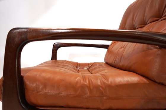 Image 1 of Chaise longue en cuir Eugen Schmidt pour Soloform, 1960