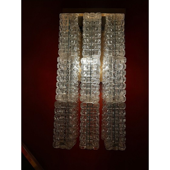 Image 1 of Paire d'appliques en verre vintage, Italie 1970
