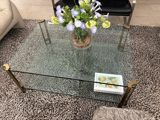 Image 1 of Table basse avec 2 tablettes en verre