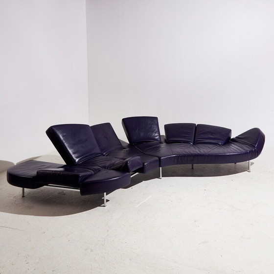 Image 1 of Canapé vintage 3 places "Flap" en métal et cuir par Francesco Binfaré pour Edra, 2000