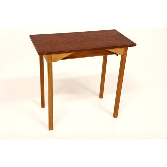 Image 1 of Table de nuit vintage en teck par Glas et Trä, Suède 1960