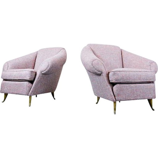 Paire de fauteuils vintage, italien 1950s