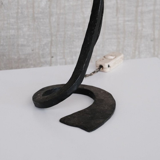 Image 1 of Lampe de table vintage en fer brut, France 1950